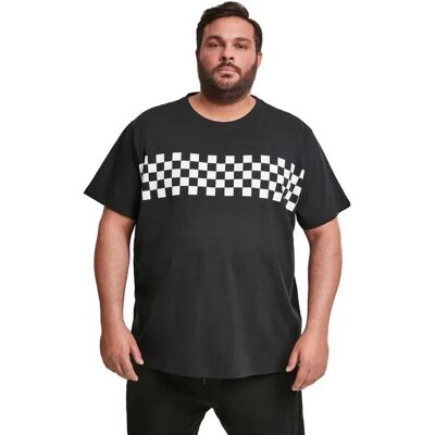 Urban Classics Maglietta A Maniche Corte Check Panel Black / White S Urban Classics Maglietta A Maniche Corte Check Panel Black / White S