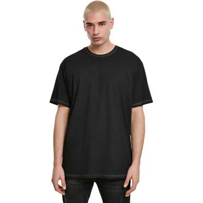 Urban Classics Maglietta A Maniche Corte Stitch Heavy Oversized Contrast Black / Electric Lime M Urban Classics Maglietta A Maniche Corte Stitch Heavy Oversized Contrast Black / Electric Lime M