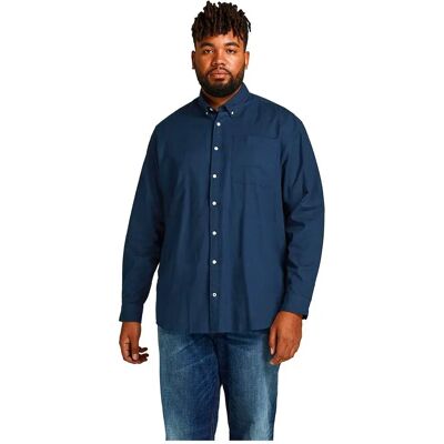 Jack & Jones Camicia A Maniche Lunghe Oxford Navy Blazer / Size Plus Fit 5XL Jack & Jones Camicia A Maniche Lunghe Oxford Navy Blazer / Size Plus Fit 5XL