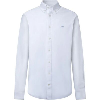 Hackett Camicia A Maniche Lunghe Washed Oxford Tailored Fit White 2XL Hackett Camicia A Maniche Lunghe Washed Oxford Tailored Fit White 2XL