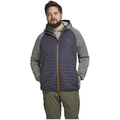 Jack & Jones Giacca Multi Quilted Plus Size Grey Melange / Detail Set-In Sleeves 8XL Jack & Jones Giacca Multi Quilted Plus Size Grey Melange / Detail Set-In Sleeves 8XL