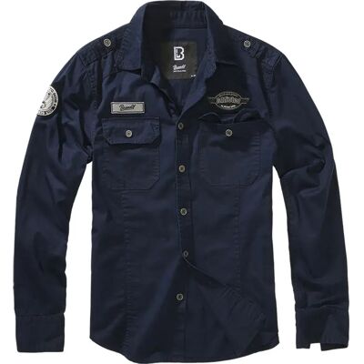 Brandit Camicia A Maniche Lunghe Luis Vintage Navy 3XL Brandit Camicia A Maniche Lunghe Luis Vintage Navy 3XL