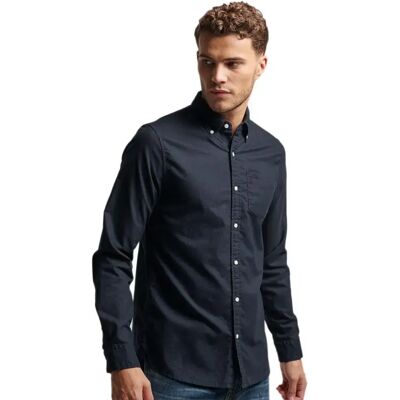 Superdry Camicia A Maniche Lunghe Cotton Oxford Eclipse Navy 2XL Superdry Camicia A Maniche Lunghe Cotton Oxford Eclipse Navy 2XL