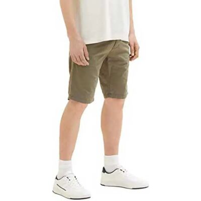 Tom Tailor Pantaloni Corti Slim Chino 1035037 Dusty Olive Green 33 Tom Tailor Pantaloni Corti Slim Chino 1035037 Dusty Olive Green 33