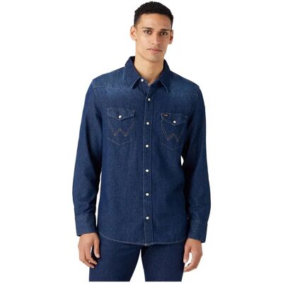 Wrangler Camicia A Maniche Lunghe 27mw Dark Stone 2XL Wrangler Camicia A Maniche Lunghe 27mw Dark Stone 2XL