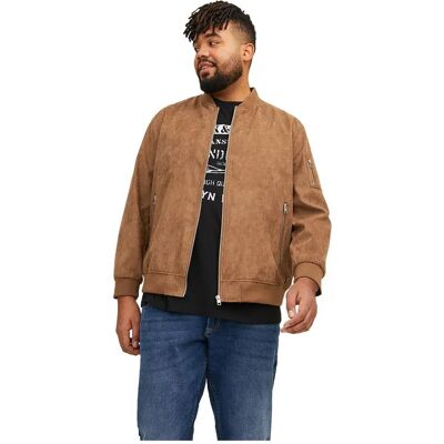 Jack & Jones Giacca Rocky Faux Suede Cognac / Detail Faux Suede 5XL Jack & Jones Giacca Rocky Faux Suede Cognac / Detail Faux Suede 5XL