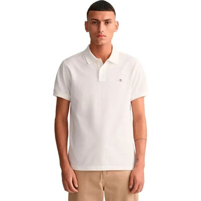 Gant Polo A Maniche Corte Slim Shield White 2XL Gant Polo A Maniche Corte Slim Shield White 2XL