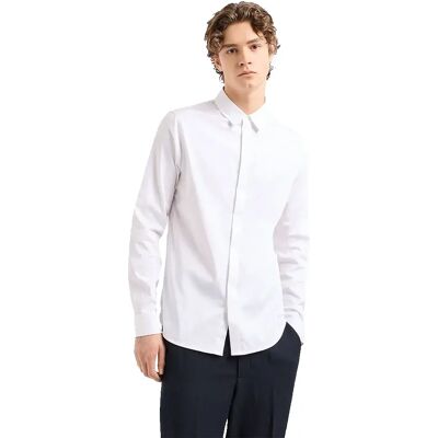 Armani Exchange Camicia A Maniche Lunghe Slin 0113 White / White 2XL Armani Exchange Camicia A Maniche Lunghe Slin 0113 White / White 2XL