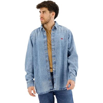 Diesel Camicia A Maniche Lunghe Simply Blue L Diesel Camicia A Maniche Lunghe Simply Blue L