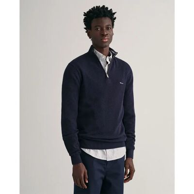 Gant Maglione Con Mezza Zip 800523 Evening Blue L Gant Maglione Con Mezza Zip 800523 Evening Blue L