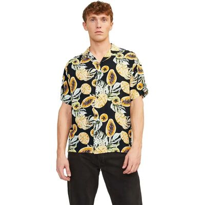 Jack & Jones Camicia A Maniche Corte Luke Tampa Aop Black M Jack & Jones Camicia A Maniche Corte Luke Tampa Aop Black M