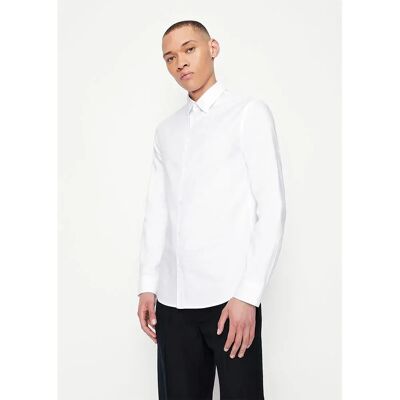Armani Exchange Camicia A Maniche Lunghe 8nzcgb_z8anz White Oxford / Blue XL Armani Exchange Camicia A Maniche Lunghe 8nzcgb_z8anz White Oxford / Blue XL