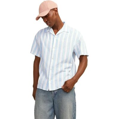 Jack & Jones Camicia A Maniche Corte Montana Palace Blue / Fit Relaxed Fit L Jack & Jones Camicia A Maniche Corte Montana Palace Blue / Fit Relaxed Fit L