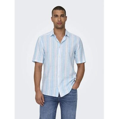 Only & Sons Camicia A Maniche Corte Caiden Cashmere Blue M Only & Sons Camicia A Maniche Corte Caiden Cashmere Blue M