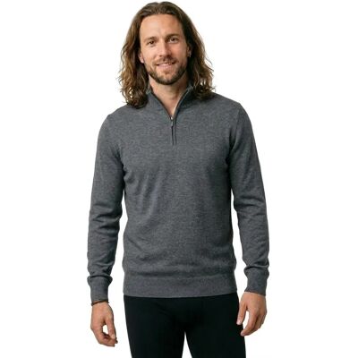 Fynch Hatton Maglione Con Mezza Zip Sfpk215 Steel M Fynch Hatton Maglione Con Mezza Zip Sfpk215 Steel M