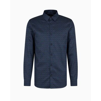 Armani Exchange Camicia A Maniche Lunghe 6dzc5-znzrz Navy Geom.L. Small XS Armani Exchange Camicia A Maniche Lunghe 6dzc5-znzrz Navy Geom.L. Small XS