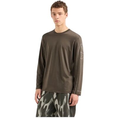 Armani Exchange Maglietta A Maniche Lunghe 6dzth-zja5z Black Olive M Armani Exchange Maglietta A Maniche Lunghe 6dzth-zja5z Black Olive M