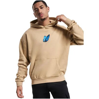 Mister Tee Felpa Con Cappuccio Le Papillon Heavy Oversize Union Beige 2XL Mister Tee Felpa Con Cappuccio Le Papillon Heavy Oversize Union Beige 2XL