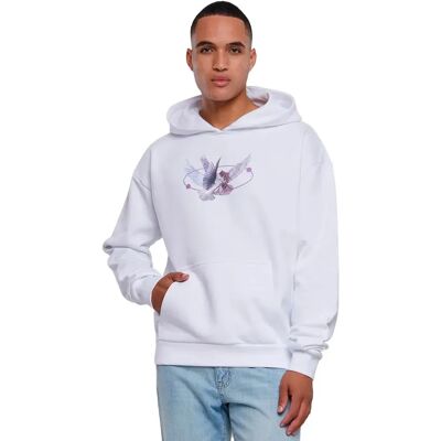 Mister Tee Felpa Con Cappuccio Vive La Liberte Oversize White 2XL Mister Tee Felpa Con Cappuccio Vive La Liberte Oversize White 2XL