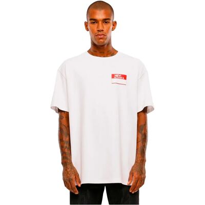 Mister Tee Maglietta A Maniche Corte Hey! My Name Is Oversize White 2XL Mister Tee Maglietta A Maniche Corte Hey! My Name Is Oversize White 2XL