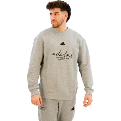 Adidas Felpa Brand Love French Terry Medium Grey Heather S Adidas Felpa Brand Love French Terry Medium Grey Heather S