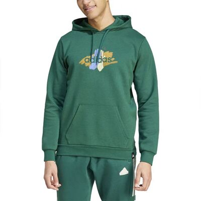 Adidas Felpa Con Cappuccio Codes Graphic Collegiate Green L Adidas Felpa Con Cappuccio Codes Graphic Collegiate Green L