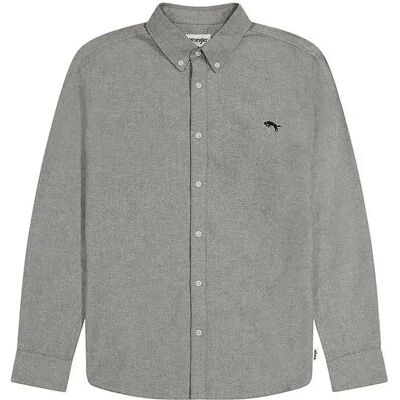 Wrangler Camicia A Maniche Lunghe Oxford Grey 2XL Wrangler Camicia A Maniche Lunghe Oxford Grey 2XL