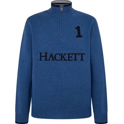 Hackett Maglione Con Mezza Zip Hm703226 Midnight Blue 2XL Hackett Maglione Con Mezza Zip Hm703226 Midnight Blue 2XL