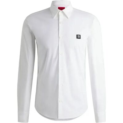 Hugo Camicia A Maniche Lunghe Ermo 1023670 07 Open White L Hugo Camicia A Maniche Lunghe Ermo 1023670 07 Open White L