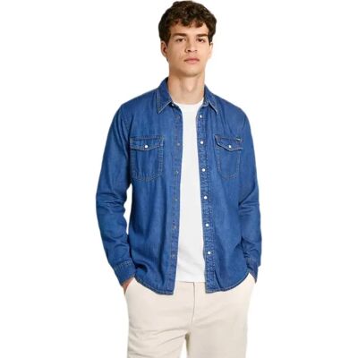 Pepe Jeans Camicia A Maniche Lunghe Pm308586 Denim S Pepe Jeans Camicia A Maniche Lunghe Pm308586 Denim S