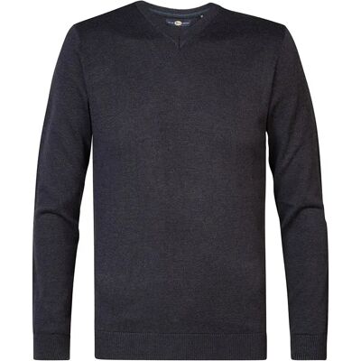 Petrol Industries Maglione Con Scollo A V M-300-kwv200 Sky Captain L Petrol Industries Maglione Con Scollo A V M-300-kwv200 Sky Captain L