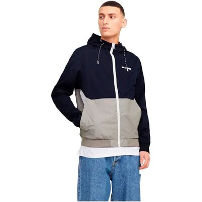 Jack & Jones Giacca Rush Sky Captain / White / Light Grey Melange Blocking L Jack & Jones Giacca Rush Sky Captain / White / Light Grey Melange Blocking L