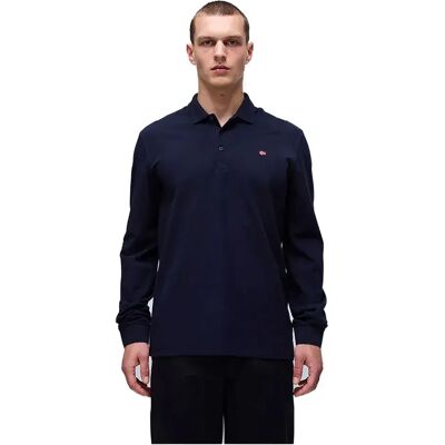 Napapijri Polo A Maniche Lunghe Ealis Blue Marine M Napapijri Polo A Maniche Lunghe Ealis Blue Marine M