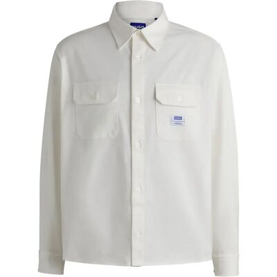 Hugo Camicia A Maniche Lunghe Ekynone 10260730 Blue Open White S Hugo Camicia A Maniche Lunghe Ekynone 10260730 Blue Open White S
