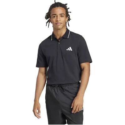 Adidas Polo A Maniche Corte Essentials Small Logo Piqué Black / White 2XL Adidas Polo A Maniche Corte Essentials Small Logo Piqué Black / White 2XL