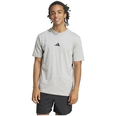 Adidas Maglietta A Maniche Corte Essentials Small Logo Single Jersey Medium Grey Heather / Black 2XL Adidas Maglietta A Maniche Corte Essentials Small Logo Single Jersey Medium Grey Heather / Black 2XL
