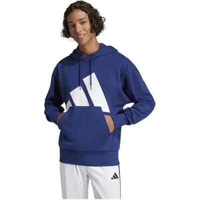 Adidas Felpa Con Cappuccio Essentials Big Logo French Terry Dark Blue / White L Adidas Felpa Con Cappuccio Essentials Big Logo French Terry Dark Blue / White L