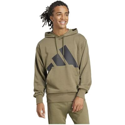Adidas Felpa Con Cappuccio Essentials Big Logo French Terry Olive Strata / Black XL Adidas Felpa Con Cappuccio Essentials Big Logo French Terry Olive Strata / Black XL