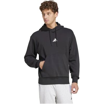 Adidas Felpa Con Cappuccio Essentials Feelcozy French Terry Black / White M Adidas Felpa Con Cappuccio Essentials Feelcozy French Terry Black / White M
