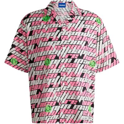 Hugo Camicia A Maniche Corte Eligino 01 Black L Hugo Camicia A Maniche Corte Eligino 01 Black L
