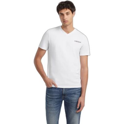 Guess Jeans Maglietta A Maniche Corte Gj Vn Slim American Tr Pure White 2XL Guess Jeans Maglietta A Maniche Corte Gj Vn Slim American Tr Pure White 2XL