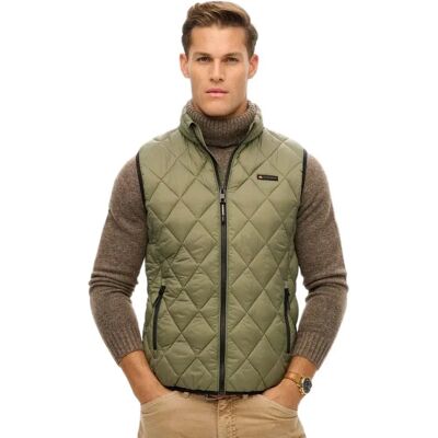 Superdry Gilet Diamond Quilt Fuji Lite Dusty Olive Green XL Superdry Gilet Diamond Quilt Fuji Lite Dusty Olive Green XL