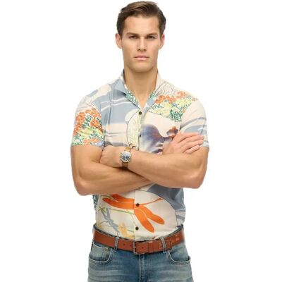Superdry Camicia A Maniche Corte Merchant Hawaiian Ryusunichiwa Off White 2XL Superdry Camicia A Maniche Corte Merchant Hawaiian Ryusunichiwa Off White 2XL