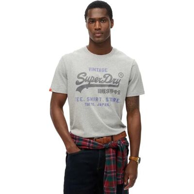 Superdry Maglietta A Maniche Corte Vl Heritage Relaxed College Grey Marl 2XL Superdry Maglietta A Maniche Corte Vl Heritage Relaxed College Grey Marl 2XL