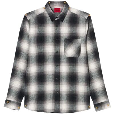 Hugo Camicia A Maniche Lunghe Ermann 10262686 Medium Grey M Hugo Camicia A Maniche Lunghe Ermann 10262686 Medium Grey M