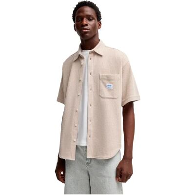 Hugo Camicia A Maniche Corte Blue Ebronn 10268599 Open White S Hugo Camicia A Maniche Corte Blue Ebronn 10268599 Open White S