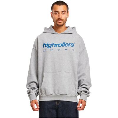 Mister Tee Felpa Con Cappuccio Highrollers Oversize Heather Grey 2XL Mister Tee Felpa Con Cappuccio Highrollers Oversize Heather Grey 2XL