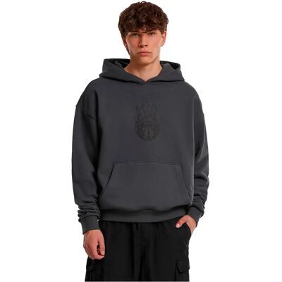 Mister Tee Felpa Con Cappuccio Teamdream Ultraheavy Oversize Dark Grey 2XL Mister Tee Felpa Con Cappuccio Teamdream Ultraheavy Oversize Dark Grey 2XL