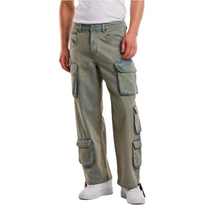 Urban Classics Jeans Multi Pocket Cargo New Light Blue Dirty Washed 36 Urban Classics Jeans Multi Pocket Cargo New Light Blue Dirty Washed 36