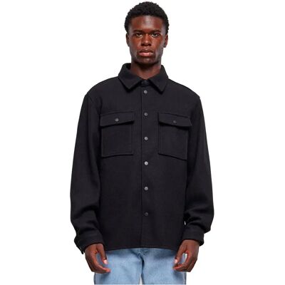 Urban Classics Camicia Overshirt Plain Black M Urban Classics Camicia Overshirt Plain Black M